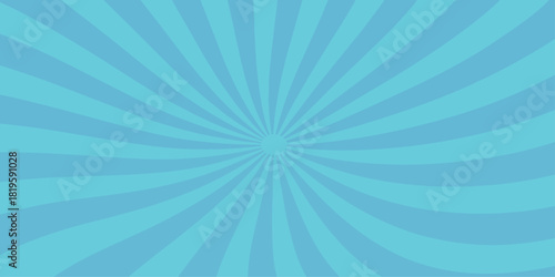 Abstract blue sunburst design pattern with bright radial rays and vector starburst texture backdrop
