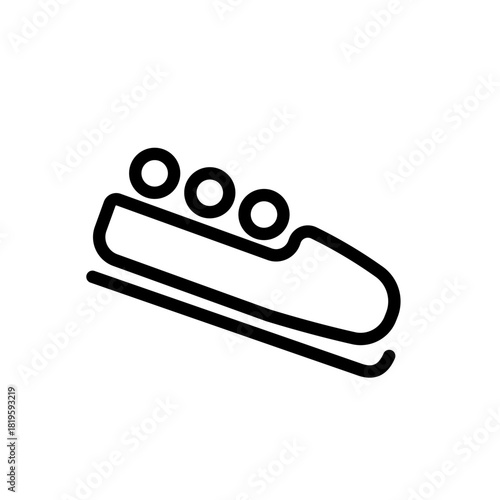 Bobsled , bobsleigh  -pictogram vector icon