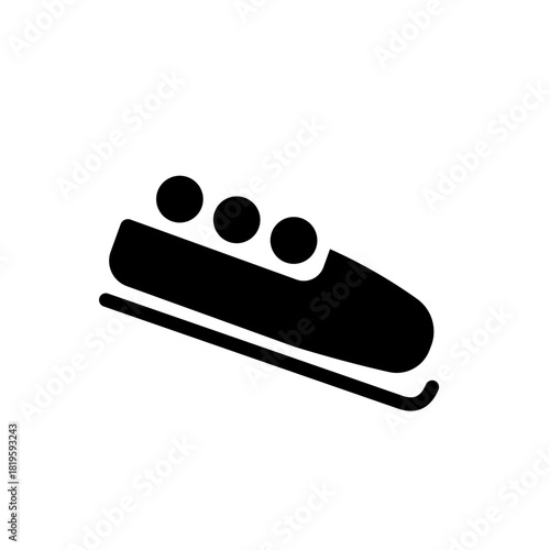 Bobsled , bobsleigh  -pictogram vector icon