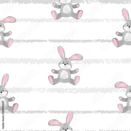 Cute little toy bunny seaml...