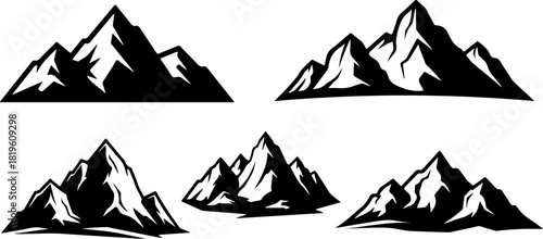 Mountain Silhouette Outdoors, Adventure  Svg Vector