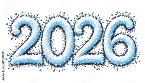 Snowy Winter Scene Celebrating the Year 2026