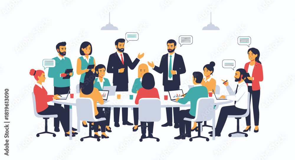 Obraz premium Business Meeting Discussion and Collaboration.