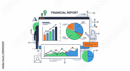 Financial Report Analysis with Charts and Graphs.