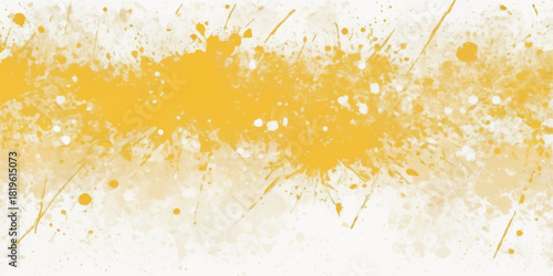 Abstract grunge backdrop with golden yellow paint texture and orange holiday celebration design