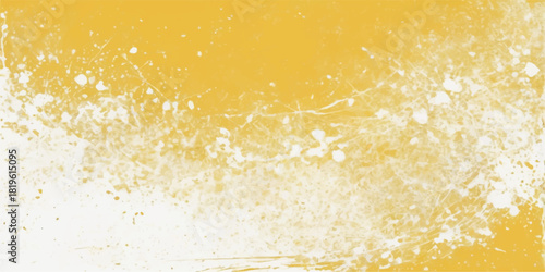 Golden orange juice splash with fresh bubbles and a light star pattern design