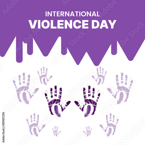 Abstract Purple Poster for Violence Prevention