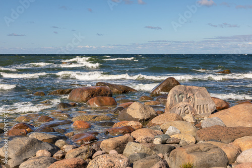 Fototapeta Naklejka Na Ścianę i Meble -  Rocky Baltic Sea shoreline in Lahemaa National Park, Estonia.