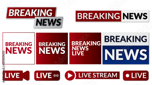 Breaking News & Live Stream Alert Pack – Vector Headlines 