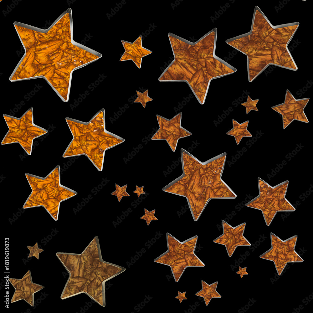 Obraz premium seamless camouflage star pattern black background 