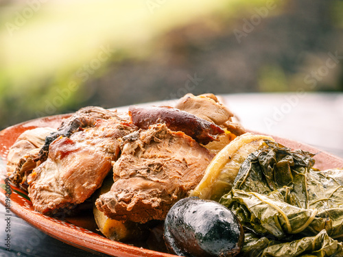 Traditional Cozido das Furnas stew from São Miguel, Azores