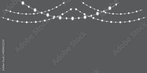 String lights on a dark background for festive decoration