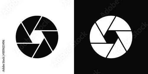 Photos Aperture icon design concept. vector flat icons