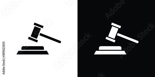 Schilderij op canvas Auction icon design concept. vector flat icons