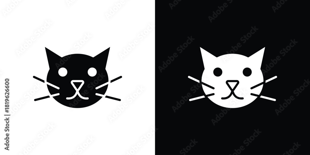 Fototapeta premium Cat icon design concept. vector flat icons