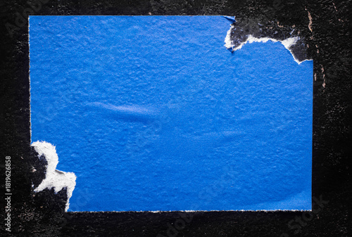 Blue Torn Poster Close-up Without Text