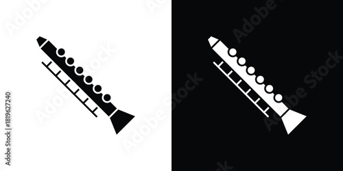 Clarinet icon design concept. vector flat icons