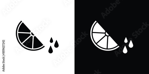 Citrus slice icon design concept. vector flat icons