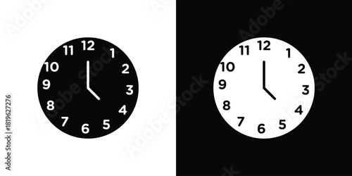 Clock face icon design concept. vector flat icons