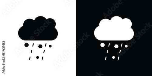 Cloud hail icon design concept. vector flat icons
