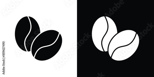 Coffee beans icon design concept. vector flat icons