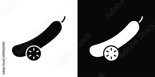 Cucumber icon design concept. vector flat icons