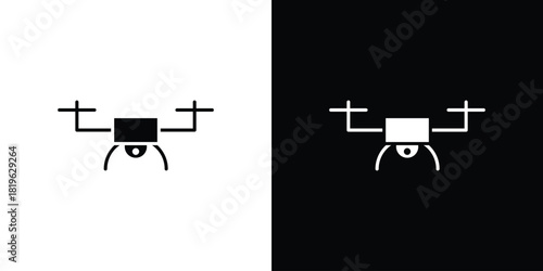 Drone icon design concept. vector flat icons