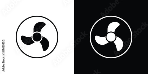 Fan icon design concept. vector flat icons