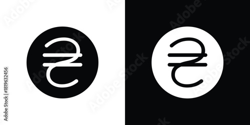 Hryvnia icon design concept. vector flat icons