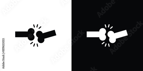 Joint icon design concept. vector flat icons