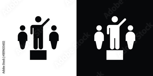 Leadership icon design concept. vector flat icons