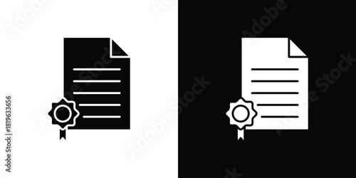 License icon design concept. vector flat icons