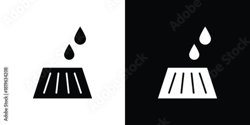 Manhole icon design concept. vector flat icons