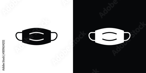 Mask face icon design concept. vector flat icons