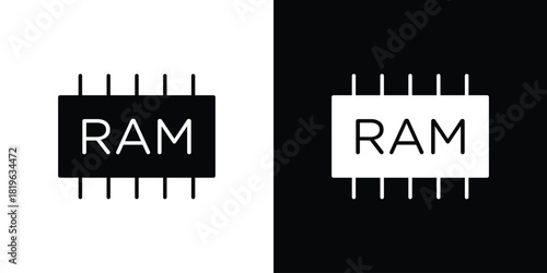 Memory icon design concept. vector flat icons