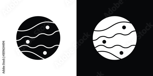 Mercury icon design concept. vector flat icons