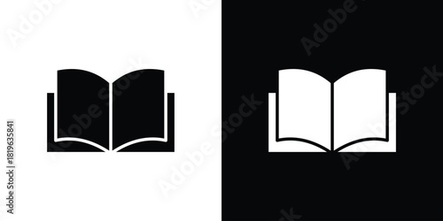 open book icon design concept. vector flat icons