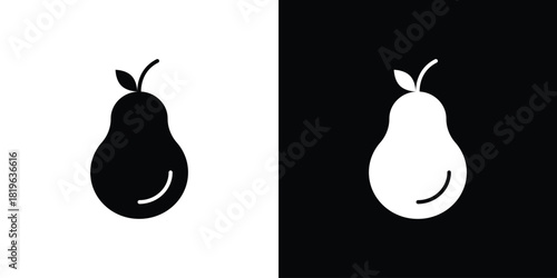 Pear icon design concept. vector flat icons