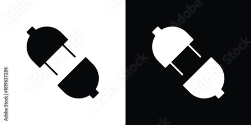 Plug connection icon design concept. vector flat icons
