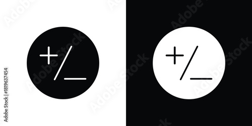 Plus minus icon design concept. vector flat icons