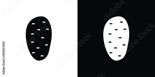 Potato icon design concept. vector flat icons