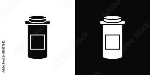Prescription bottle icon design concept. vector flat icons