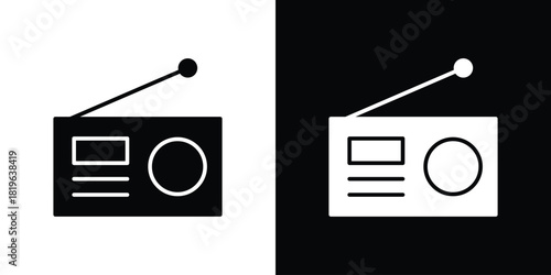 Radio icon design concept. vector flat icons