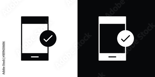 Reservation smartphone icon design concept. vector flat icons