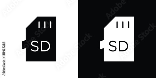 Sd card icon design concept. vector flat icons