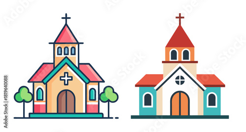 Charming churches for easter sunday celebration scenes