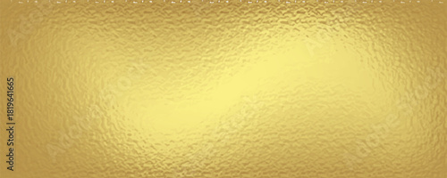 Gold metallic effect foil. Golden texture for design. Beautiful background. Abstract glitter mottled speckled structure. Shine glitterer metal effect. Gold surface. Backdrop golden metal plate. Vector