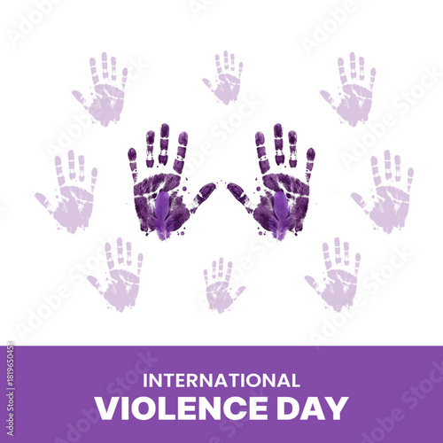 Purple Palm Print Awareness Day Design