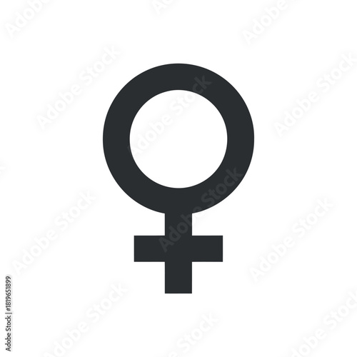 Venus Symbol Representing Female Gender Isolated on Transparent Background for Design and Visual Communication Vector