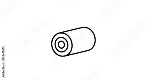 Small roll black white icon
